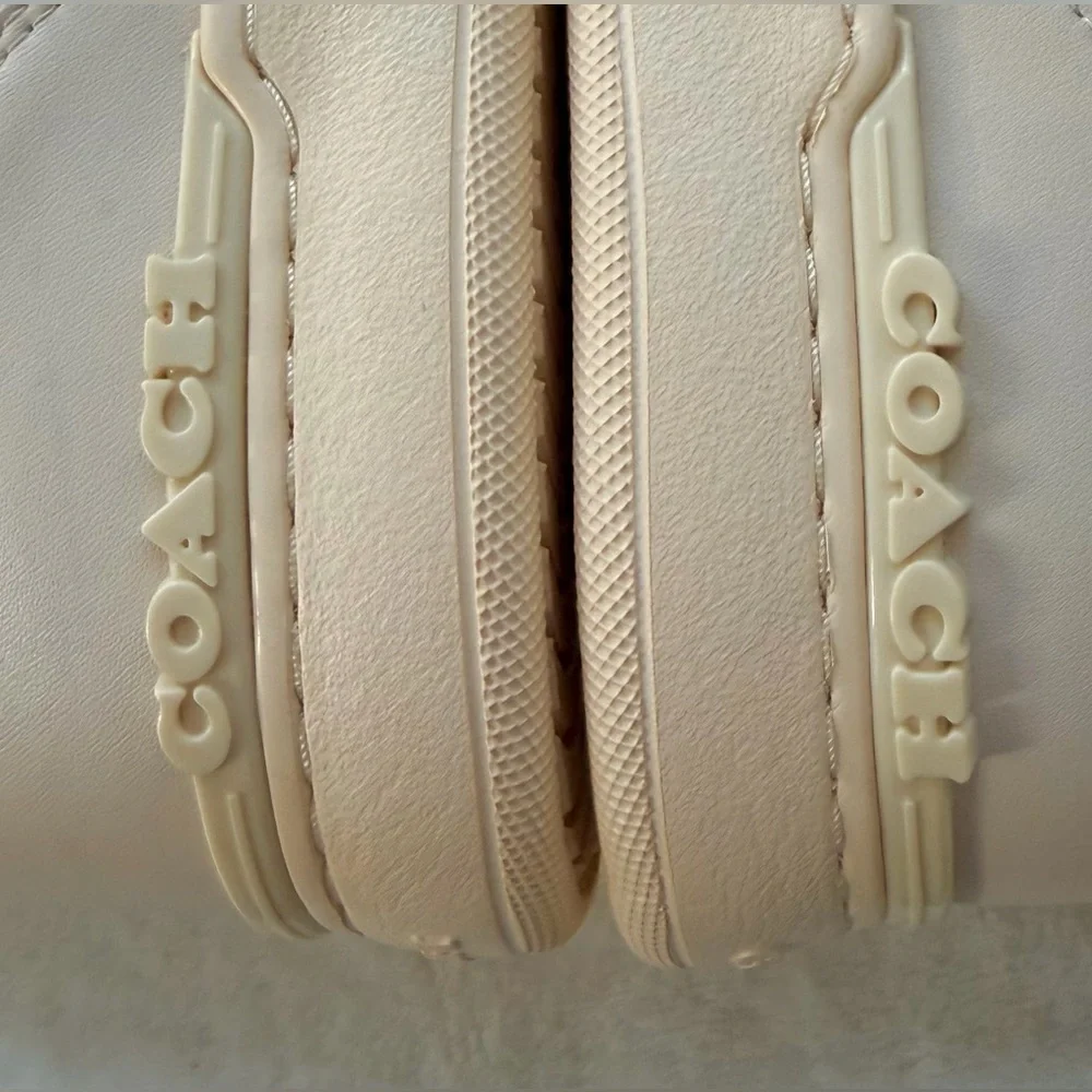 Coach Clip Court Sneaker Men's Size 12D Signature Chalk Casual C8965 EUC